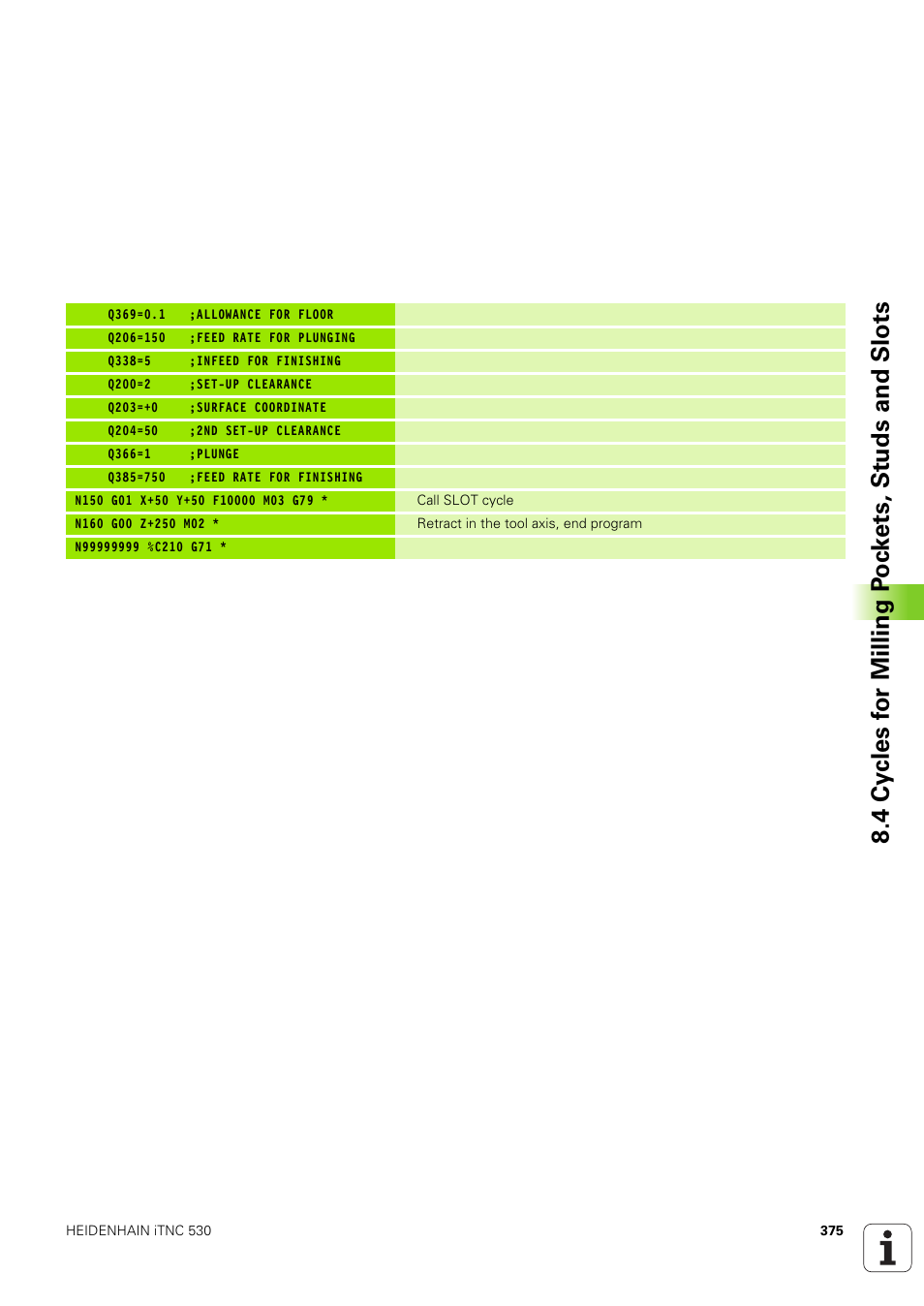 HEIDENHAIN iTNC 530 (340 49x-03) ISO programming User Manual | Page 375 / 675
