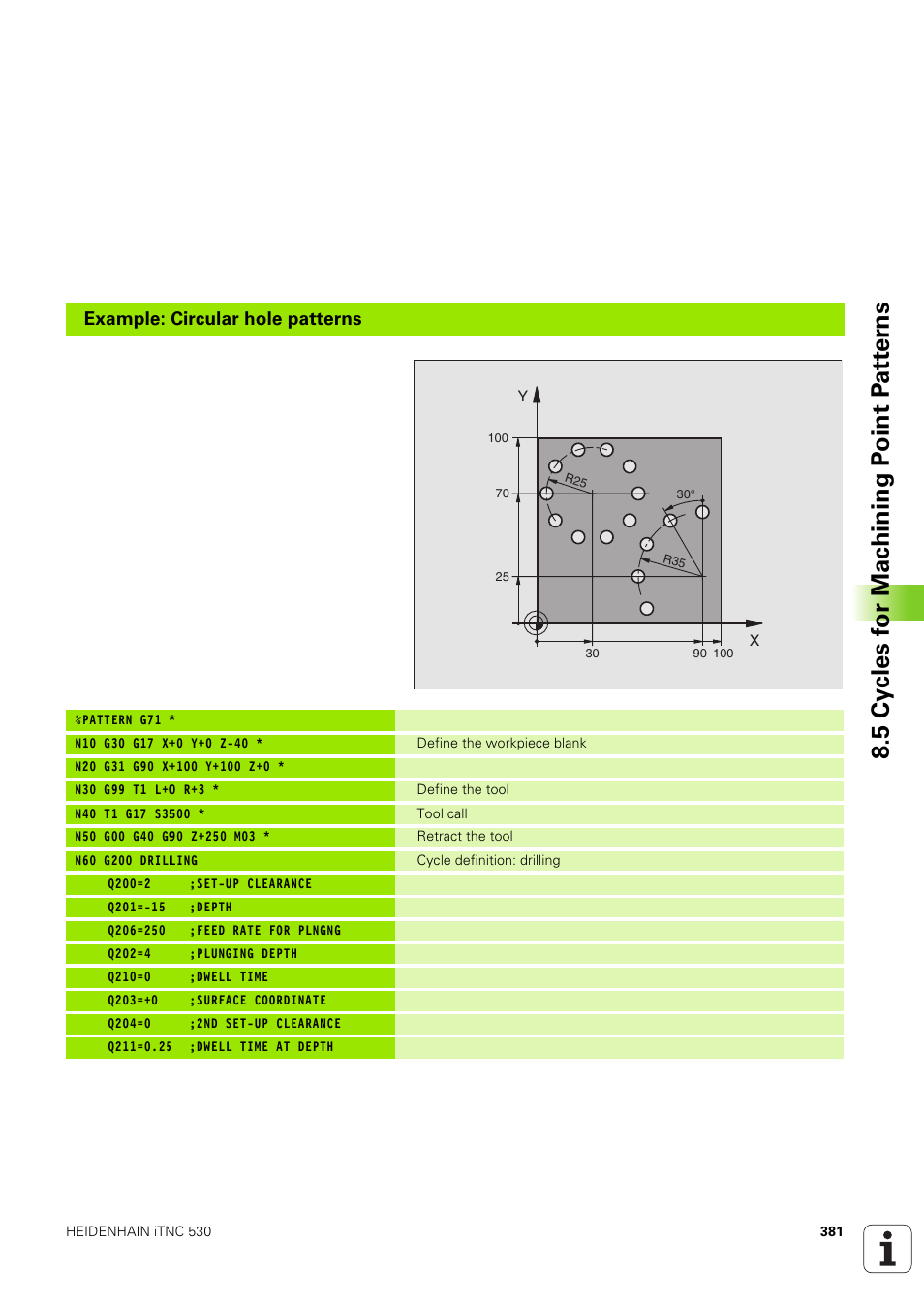HEIDENHAIN iTNC 530 (340 49x-03) ISO programming User Manual | Page 381 / 675