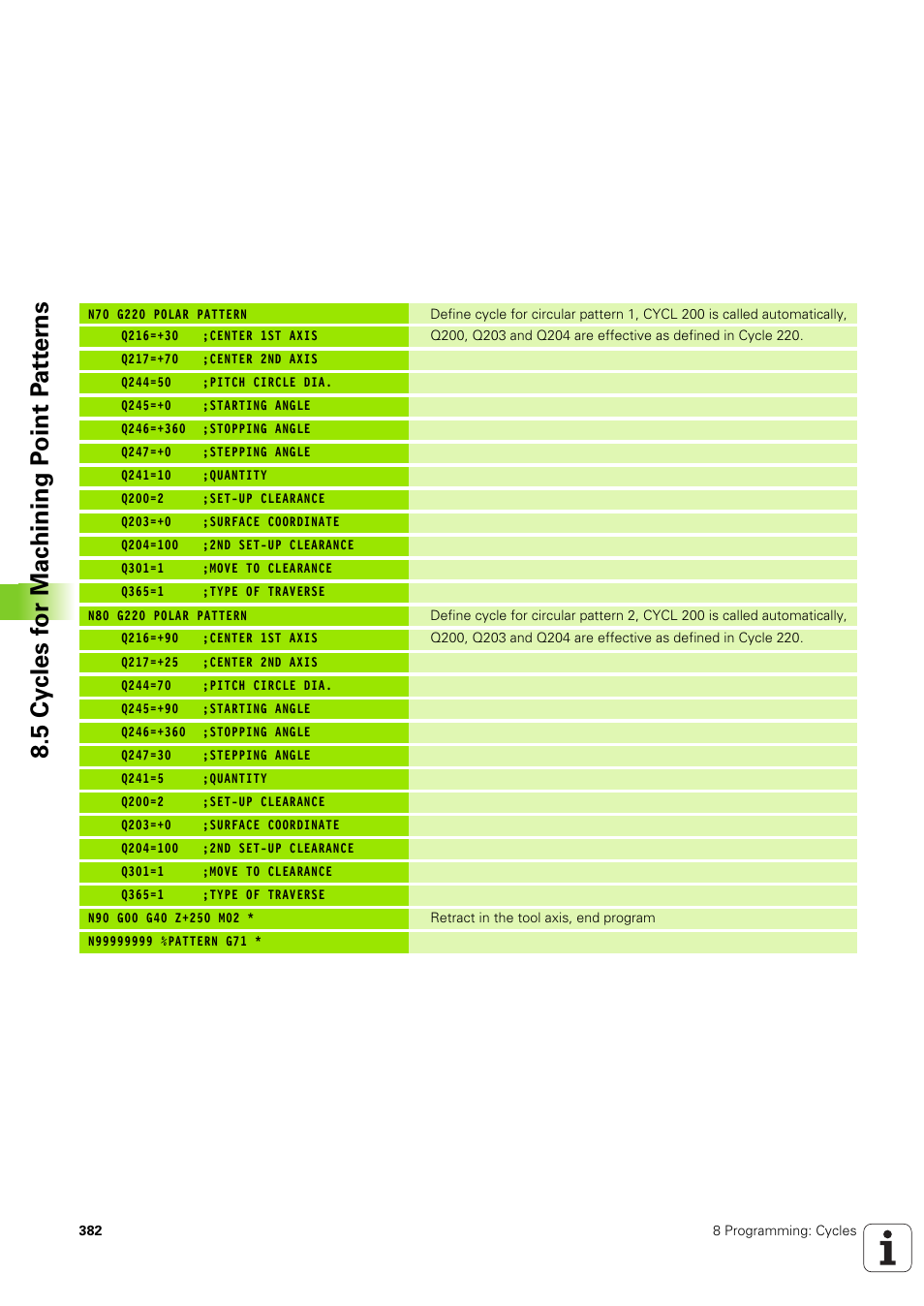 HEIDENHAIN iTNC 530 (340 49x-03) ISO programming User Manual | Page 382 / 675