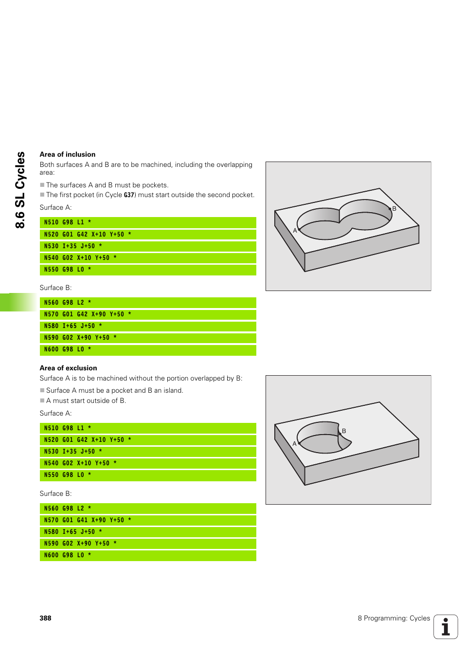 6 sl cy cles | HEIDENHAIN iTNC 530 (340 49x-03) ISO programming User Manual | Page 388 / 675