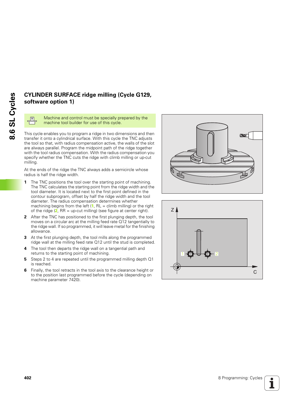 6 sl cy cles | HEIDENHAIN iTNC 530 (340 49x-03) ISO programming User Manual | Page 402 / 675