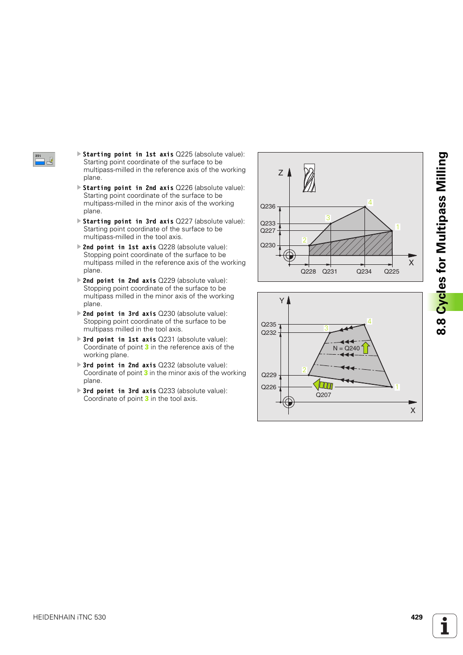 HEIDENHAIN iTNC 530 (340 49x-03) ISO programming User Manual | Page 429 / 675