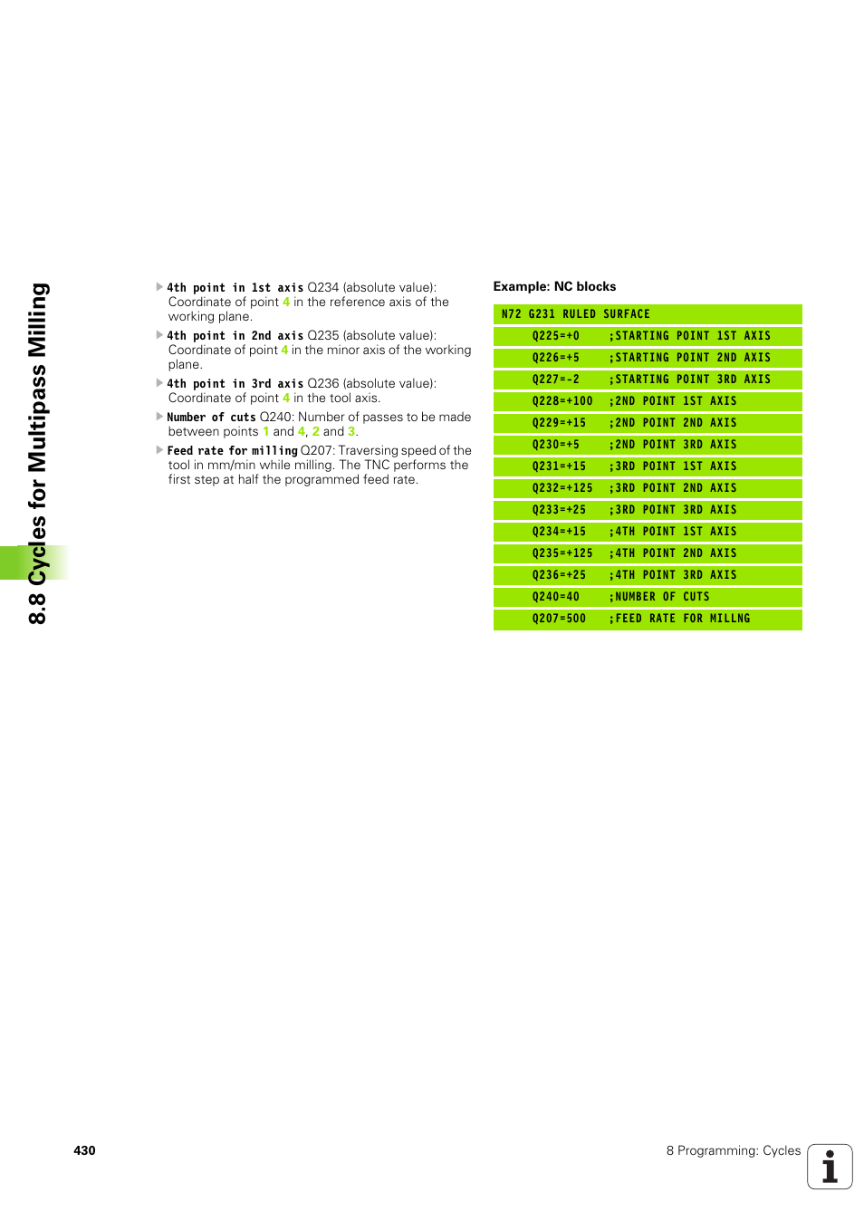 HEIDENHAIN iTNC 530 (340 49x-03) ISO programming User Manual | Page 430 / 675