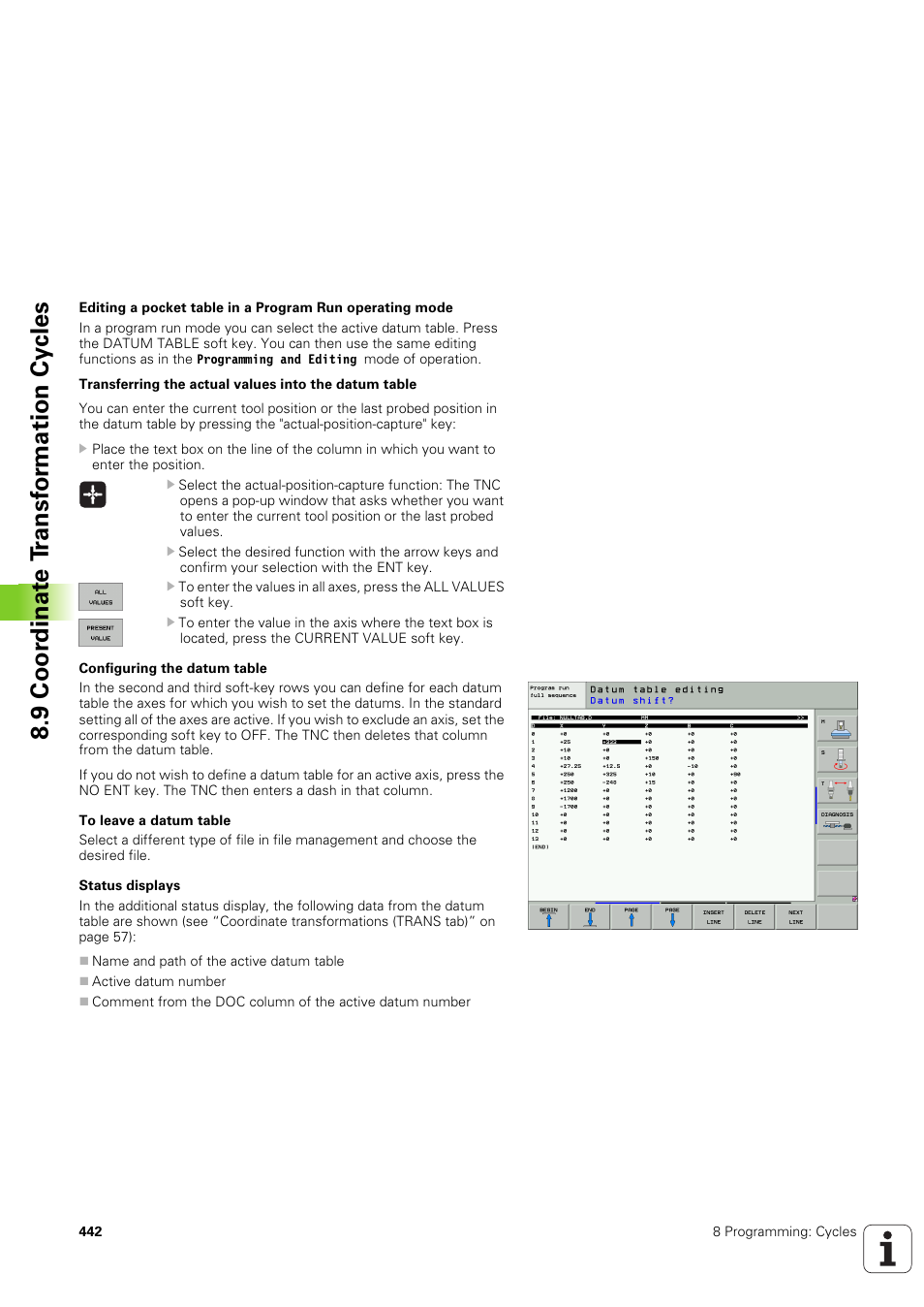 9 coor dinat e t ransf or mation cy cles | HEIDENHAIN iTNC 530 (340 49x-03) ISO programming User Manual | Page 442 / 675