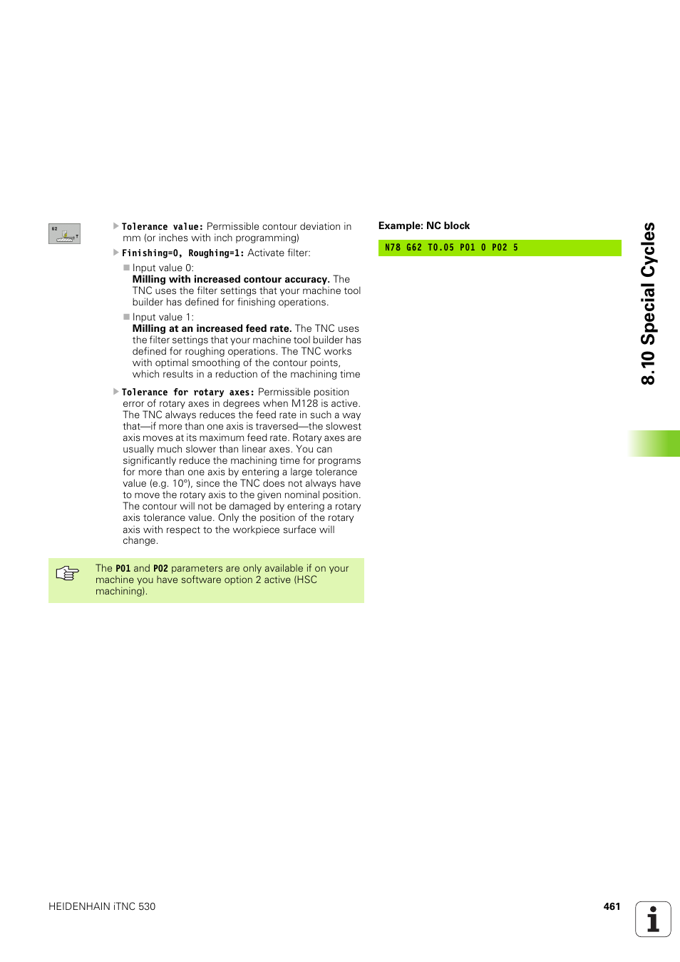 1 0 special cy cles | HEIDENHAIN iTNC 530 (340 49x-03) ISO programming User Manual | Page 461 / 675