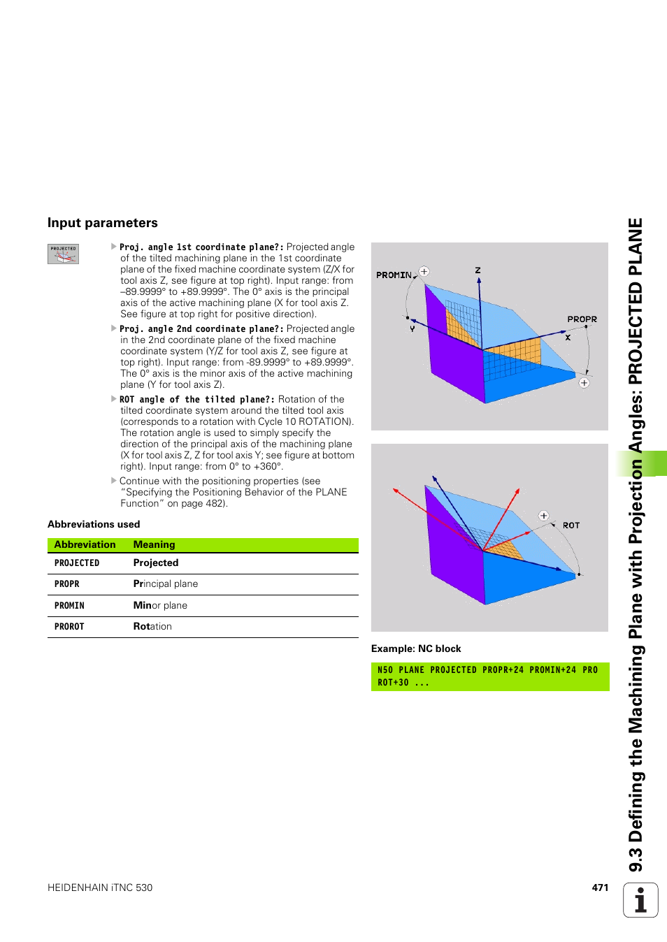 Input parameters | HEIDENHAIN iTNC 530 (340 49x-03) ISO programming User Manual | Page 471 / 675