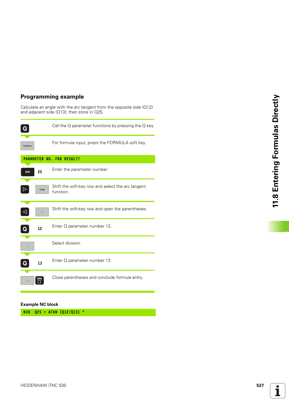 Programming example, 8 ent e ri ng f o rm ulas dir e ctly | HEIDENHAIN iTNC 530 (340 49x-03) ISO programming User Manual | Page 527 / 675