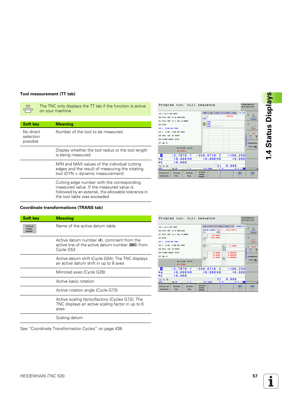 4 stat us displa ys | HEIDENHAIN iTNC 530 (340 49x-03) ISO programming User Manual | Page 57 / 675