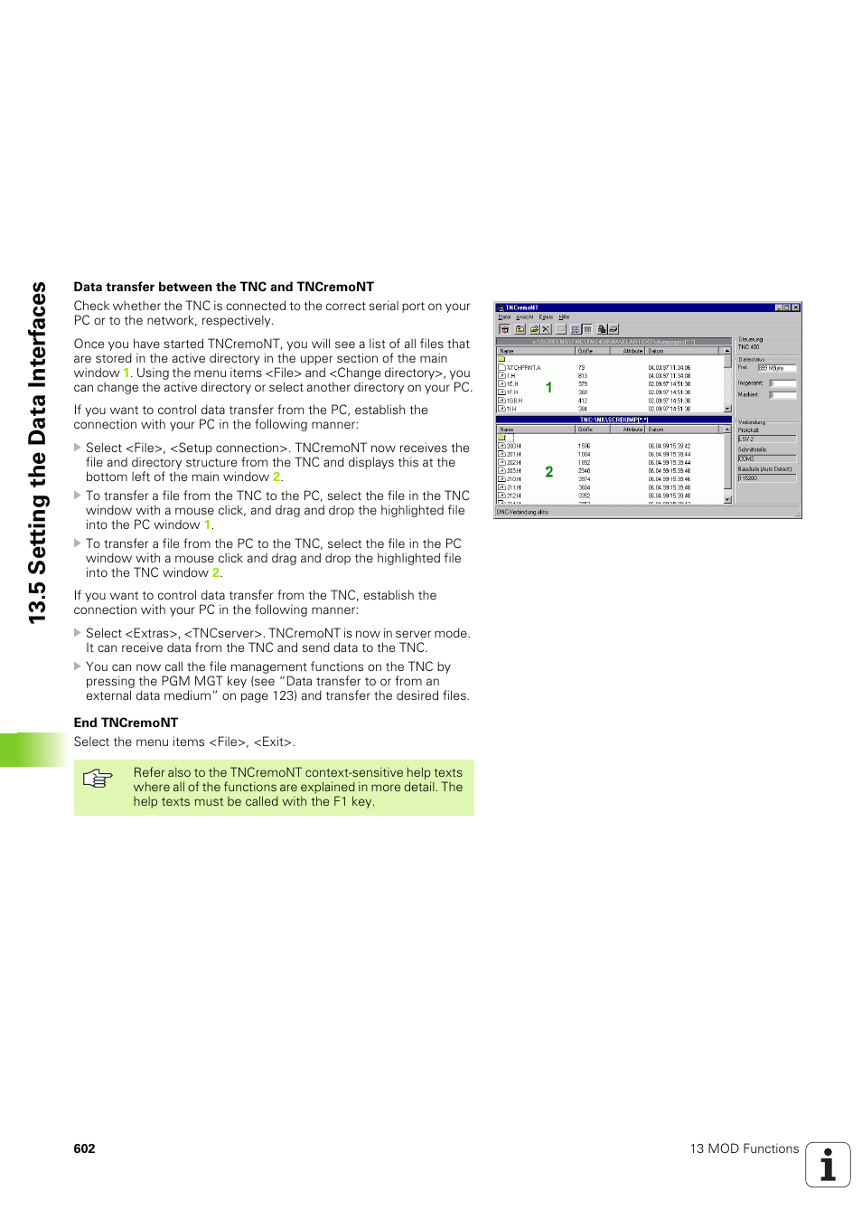 5 set ting the d a ta int e rf aces | HEIDENHAIN iTNC 530 (340 49x-03) ISO programming User Manual | Page 602 / 675