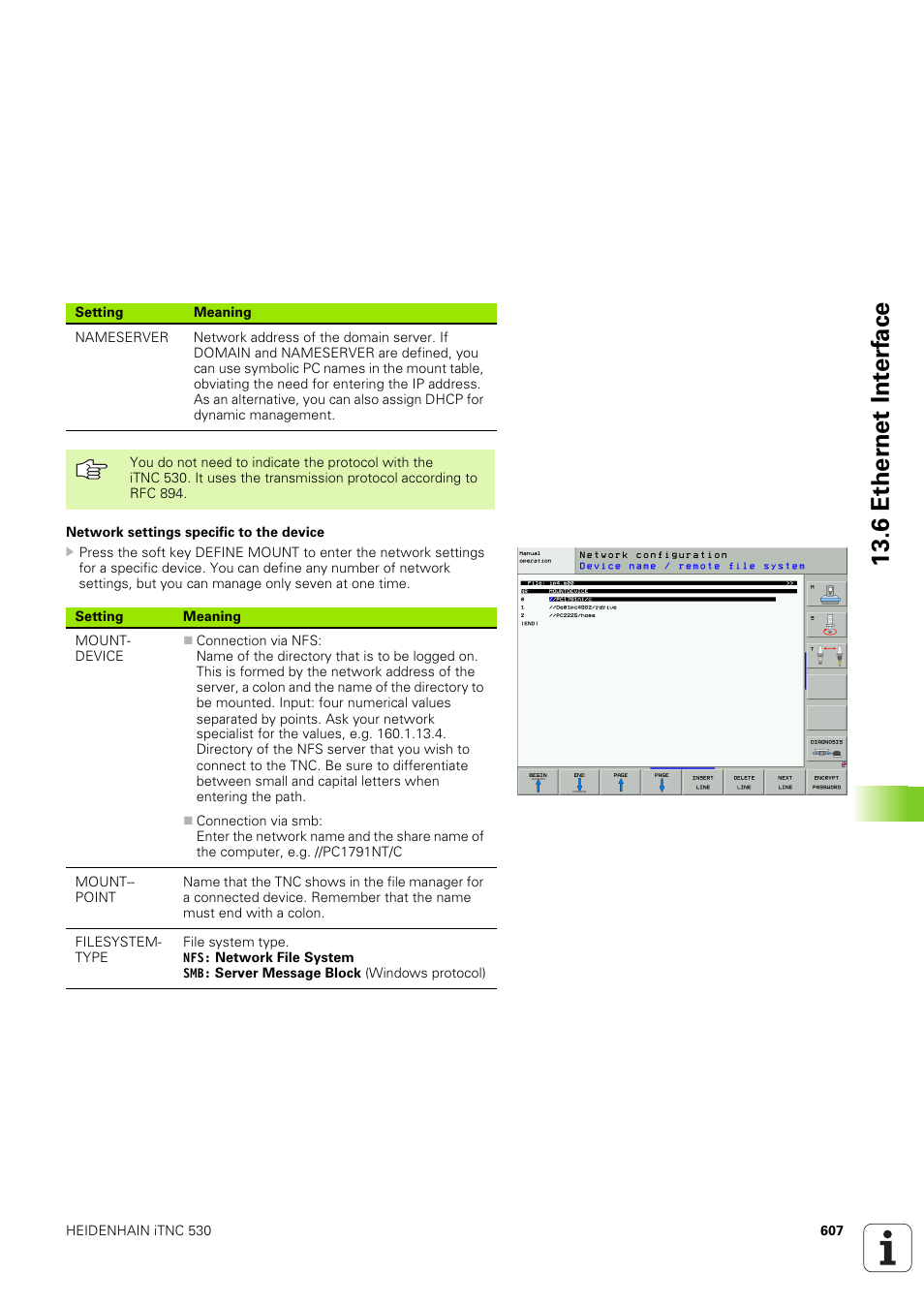 6 ether n et int e rf ace | HEIDENHAIN iTNC 530 (340 49x-03) ISO programming User Manual | Page 607 / 675