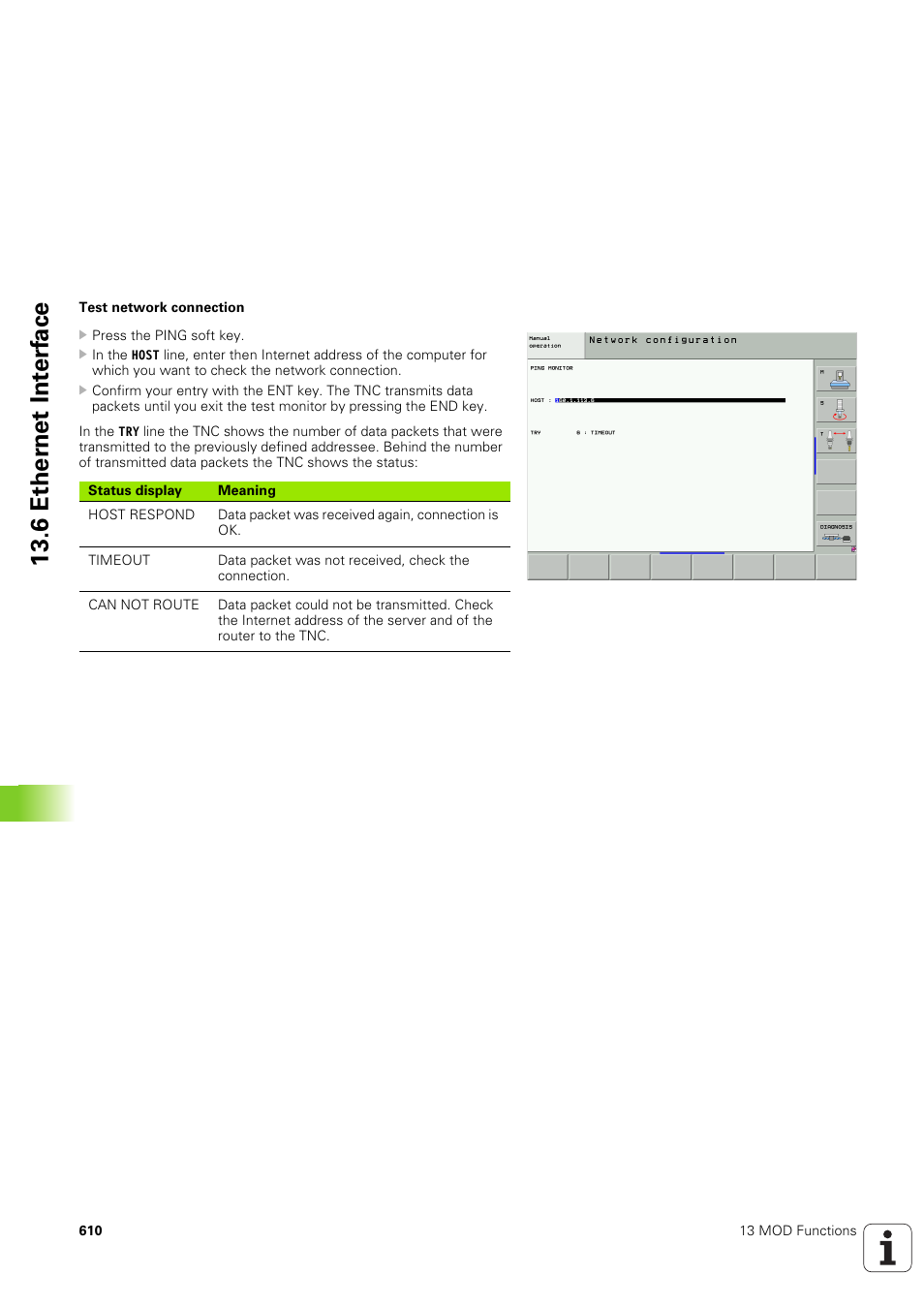 6 ether n et int e rf ace | HEIDENHAIN iTNC 530 (340 49x-03) ISO programming User Manual | Page 610 / 675