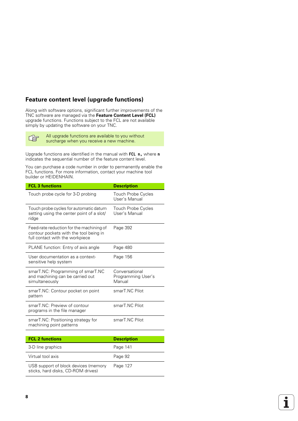 Feature content level (upgrade functions) | HEIDENHAIN iTNC 530 (340 49x-03) ISO programming User Manual | Page 8 / 675