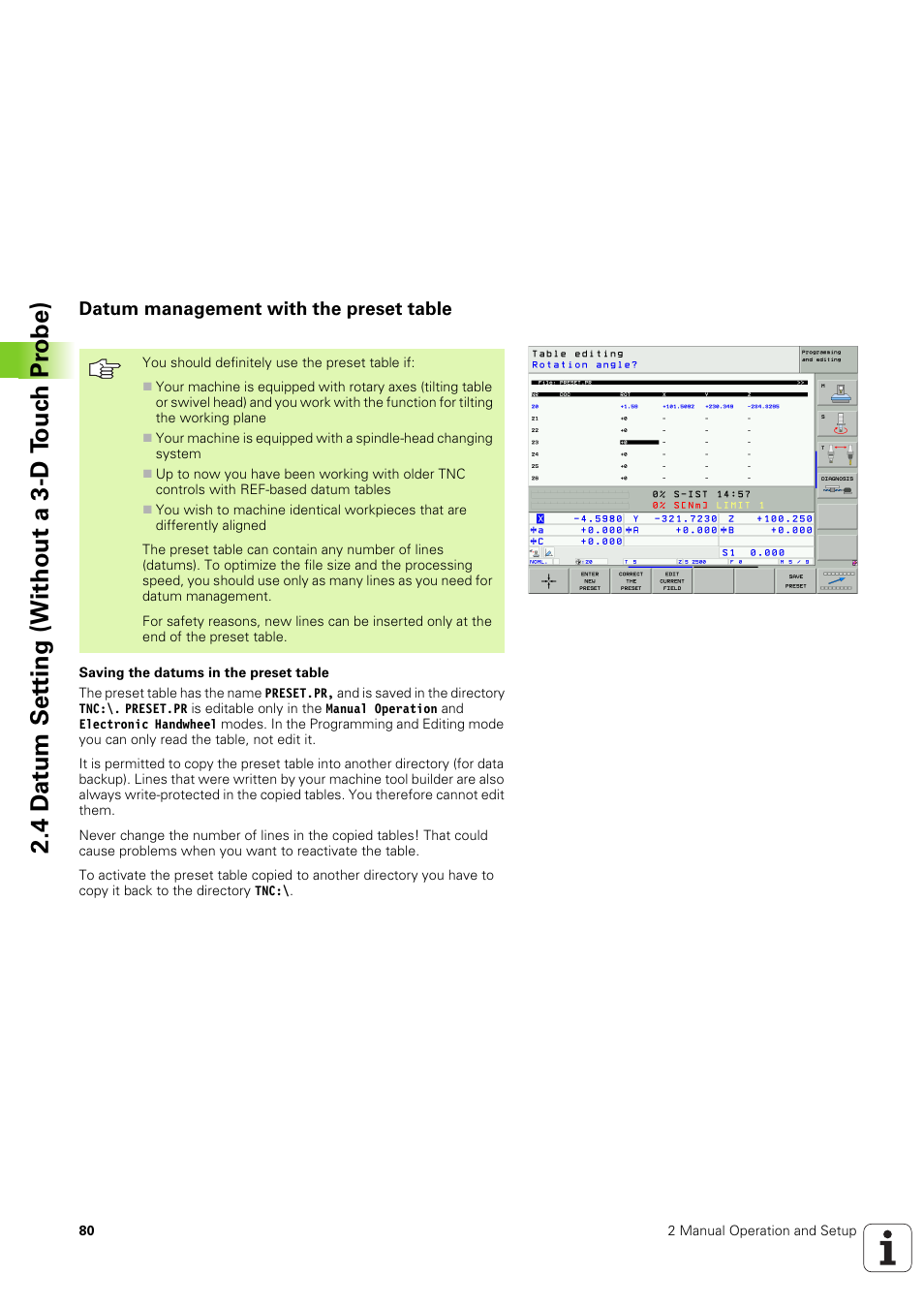 Datum management with the preset table | HEIDENHAIN iTNC 530 (340 49x-03) ISO programming User Manual | Page 80 / 675