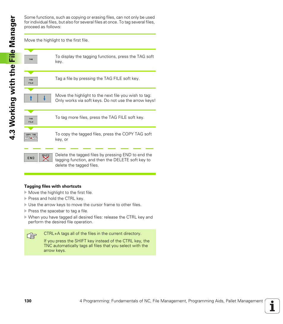 3 w o rk ing with the file manag e r | HEIDENHAIN iTNC 530 (340 49x-04) User Manual | Page 130 / 789