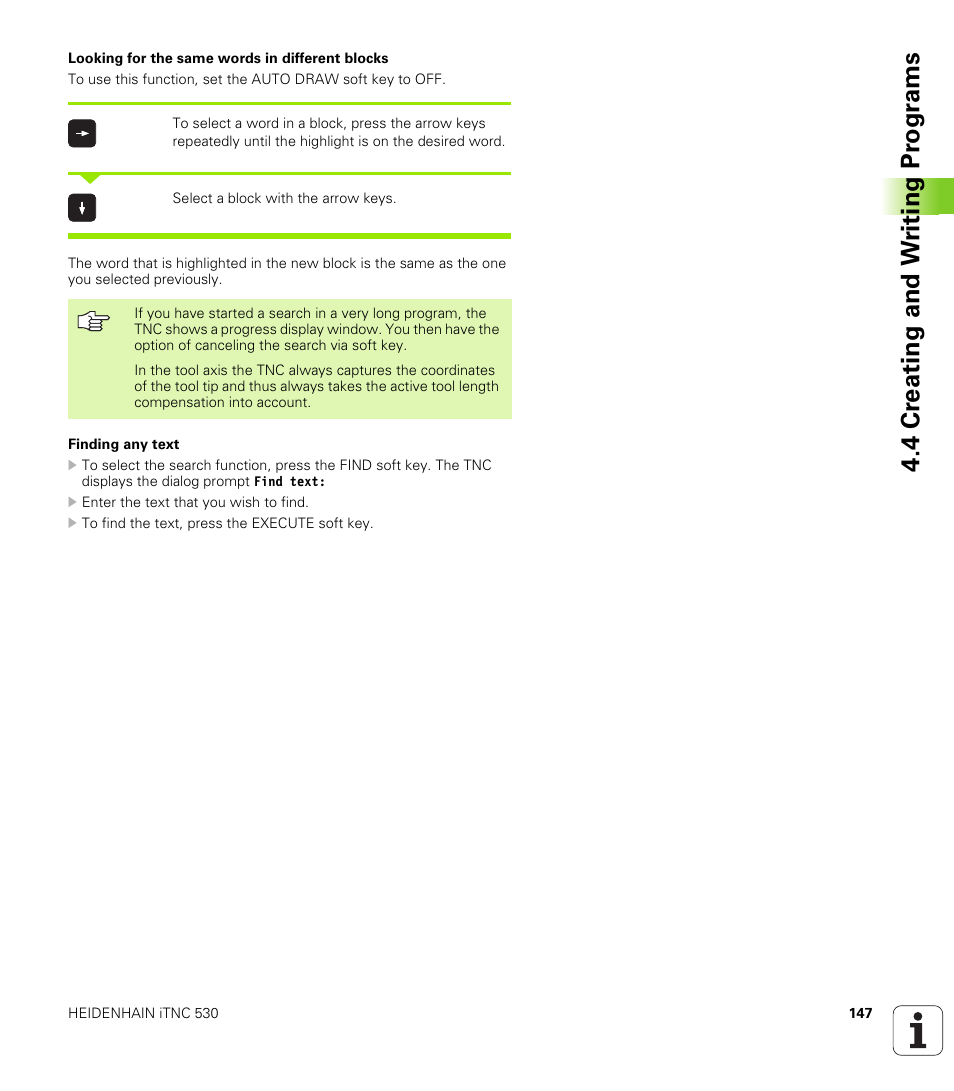 4 cr eating and w riting pr ogr a ms | HEIDENHAIN iTNC 530 (340 49x-04) User Manual | Page 147 / 789