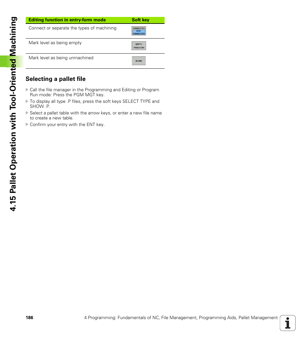 Selecting a pallet file | HEIDENHAIN iTNC 530 (340 49x-04) User Manual | Page 186 / 789