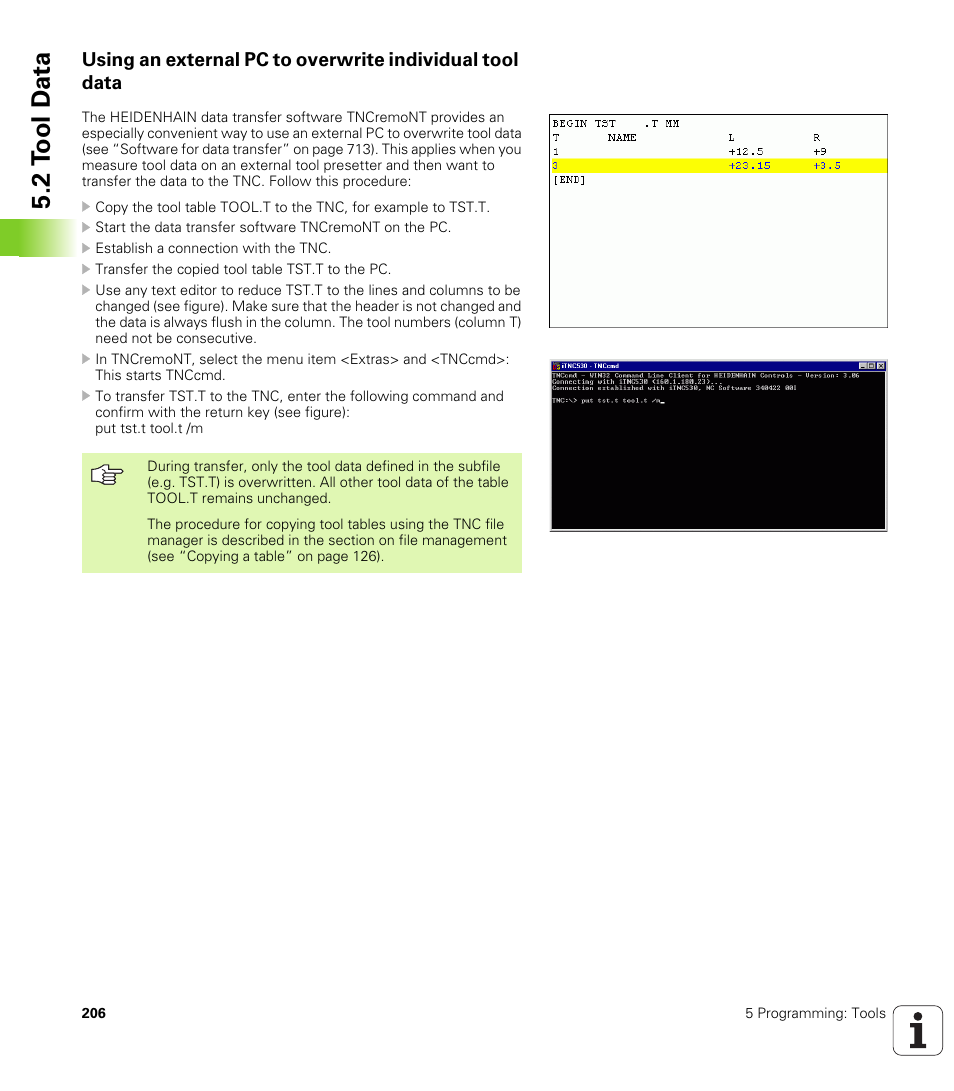 2 t ool d a ta | HEIDENHAIN iTNC 530 (340 49x-04) User Manual | Page 206 / 789