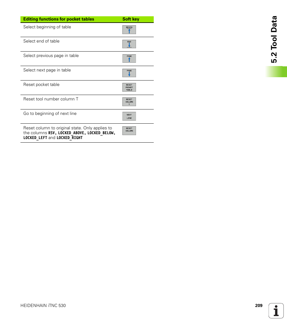 2 t ool d a ta | HEIDENHAIN iTNC 530 (340 49x-04) User Manual | Page 209 / 789