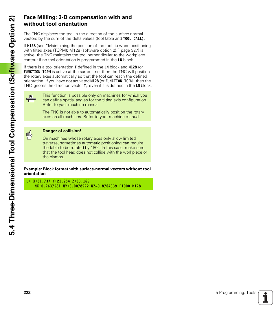 HEIDENHAIN iTNC 530 (340 49x-04) User Manual | Page 222 / 789