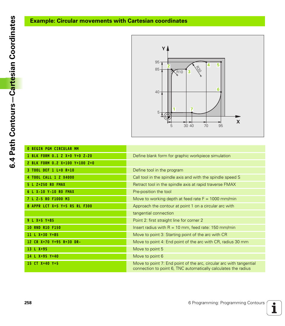 4 p a th cont ours—car te sian coor dinat e s | HEIDENHAIN iTNC 530 (340 49x-04) User Manual | Page 258 / 789