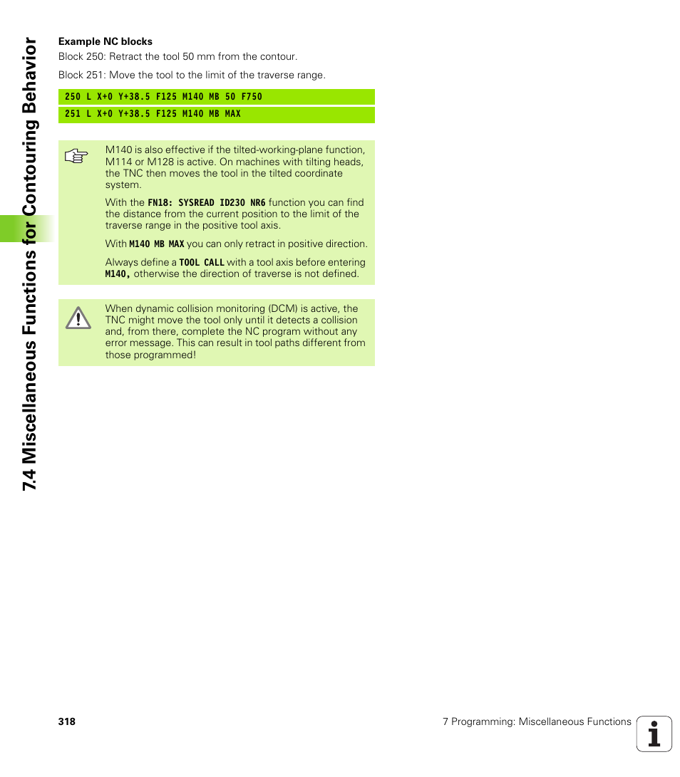 HEIDENHAIN iTNC 530 (340 49x-04) User Manual | Page 318 / 789