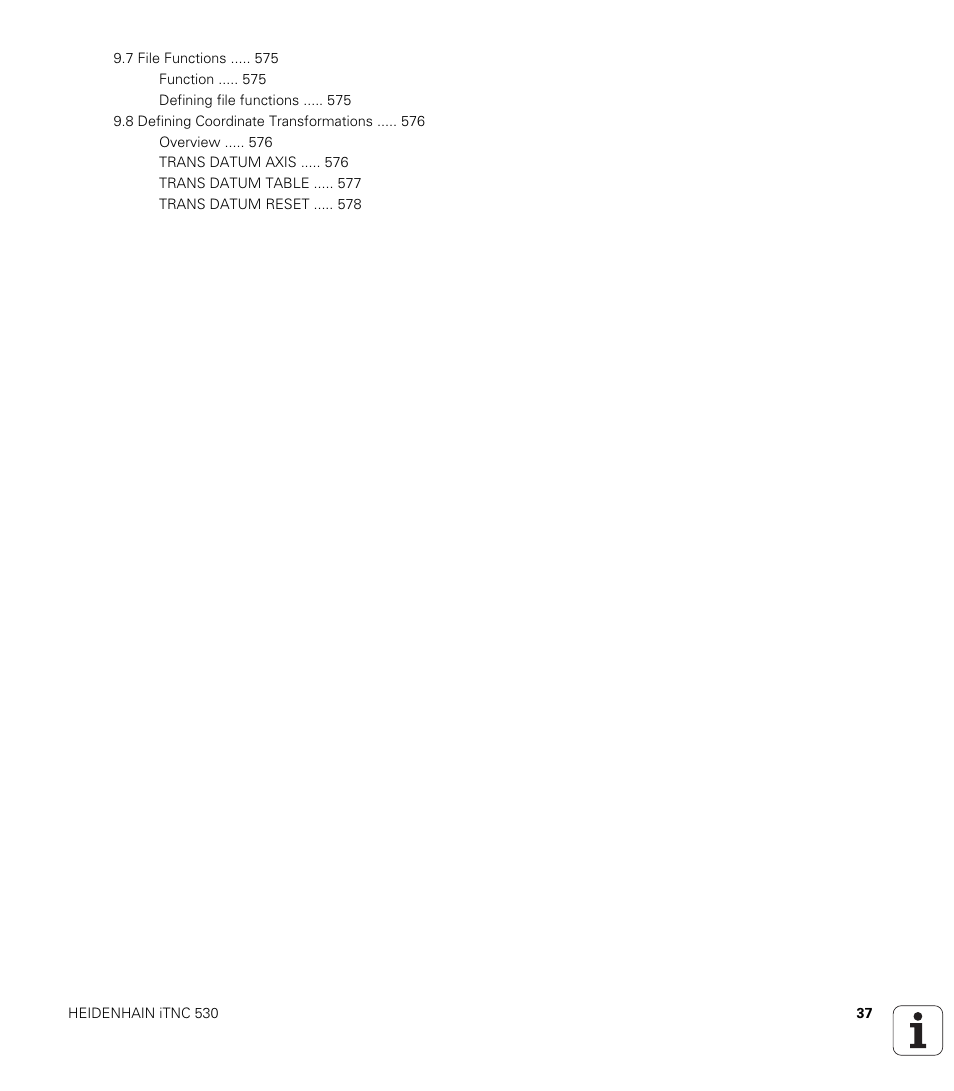 HEIDENHAIN iTNC 530 (340 49x-04) User Manual | Page 37 / 789