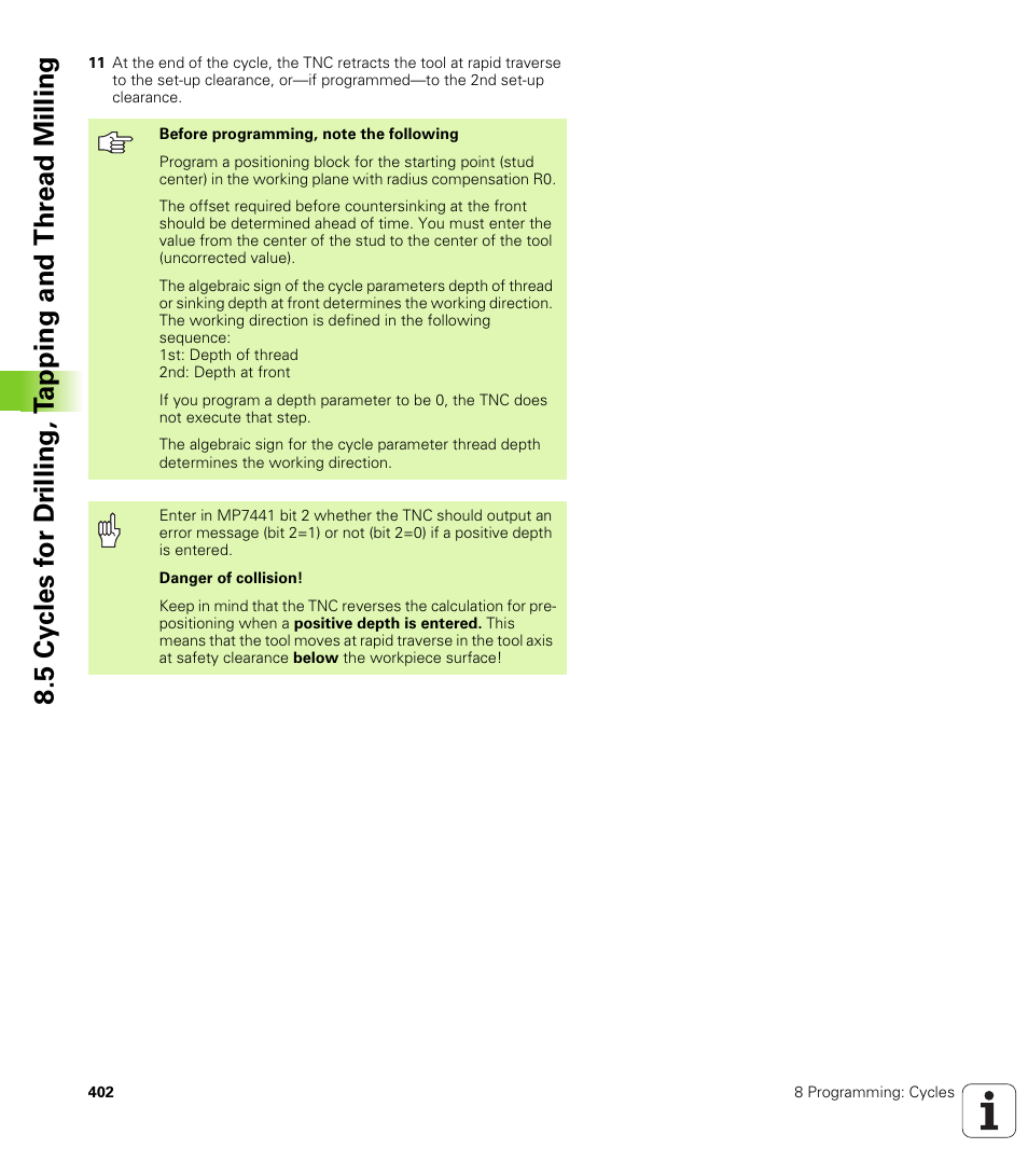 HEIDENHAIN iTNC 530 (340 49x-04) User Manual | Page 402 / 789