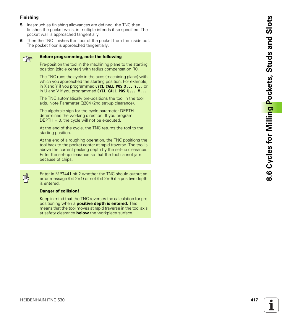 HEIDENHAIN iTNC 530 (340 49x-04) User Manual | Page 417 / 789