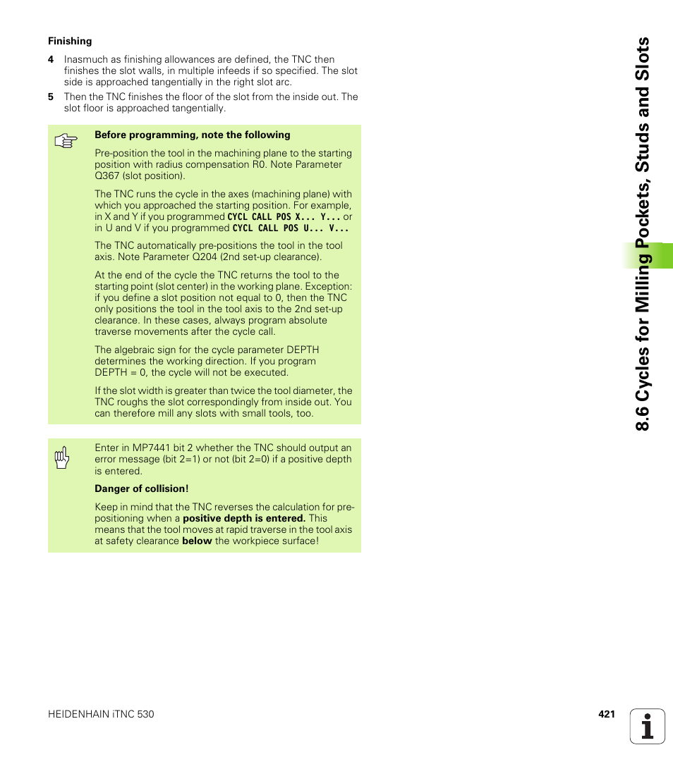 HEIDENHAIN iTNC 530 (340 49x-04) User Manual | Page 421 / 789