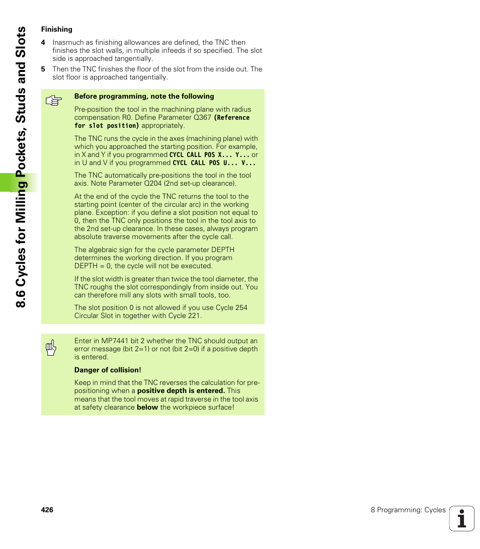 HEIDENHAIN iTNC 530 (340 49x-04) User Manual | Page 426 / 789