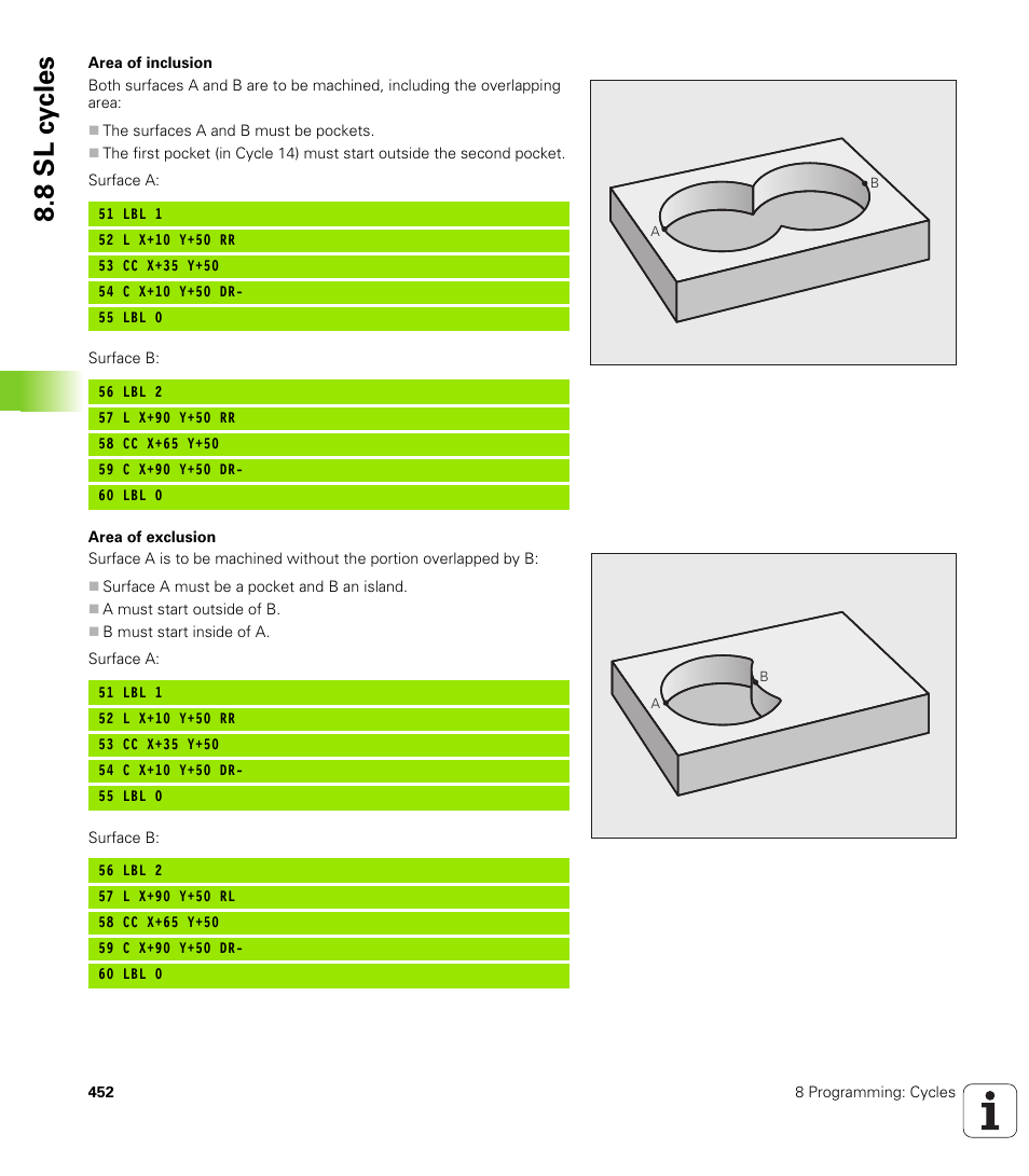 8 sl c y cles | HEIDENHAIN iTNC 530 (340 49x-04) User Manual | Page 452 / 789