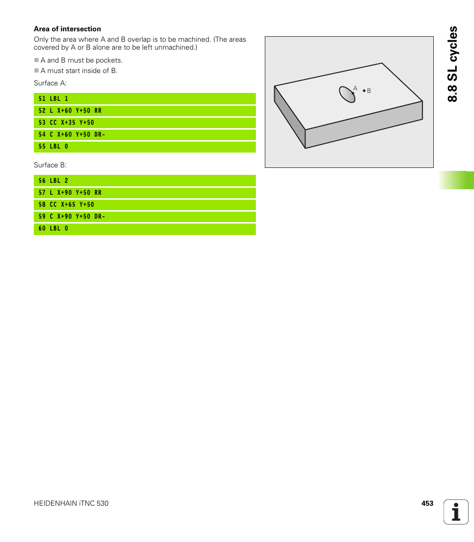 8 sl c y cles | HEIDENHAIN iTNC 530 (340 49x-04) User Manual | Page 453 / 789