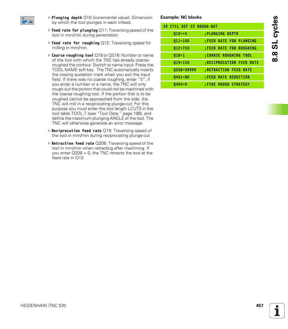 8 sl c y cles | HEIDENHAIN iTNC 530 (340 49x-04) User Manual | Page 457 / 789