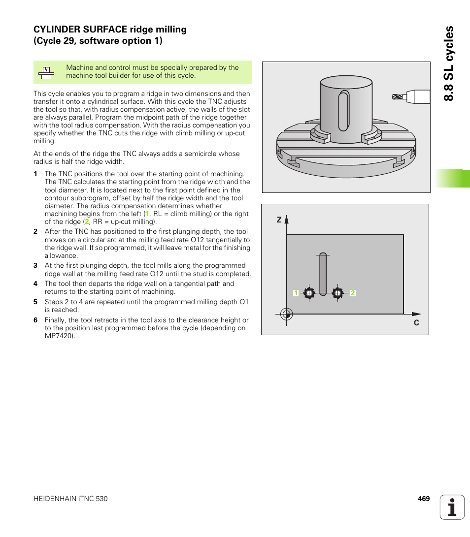 8 sl c y cles | HEIDENHAIN iTNC 530 (340 49x-04) User Manual | Page 469 / 789