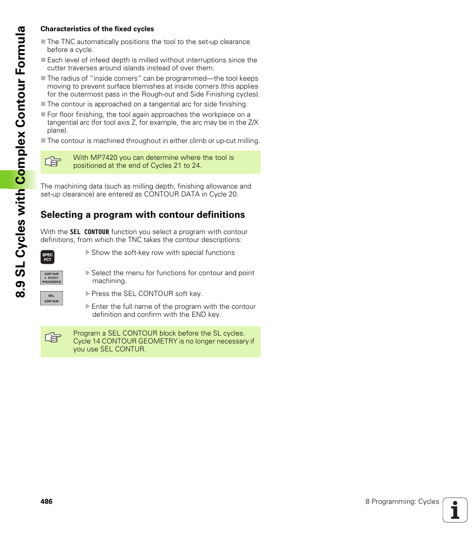 Selecting a program with contour definitions, 9 sl cy cles with complex cont our f o rm ula | HEIDENHAIN iTNC 530 (340 49x-04) User Manual | Page 486 / 789