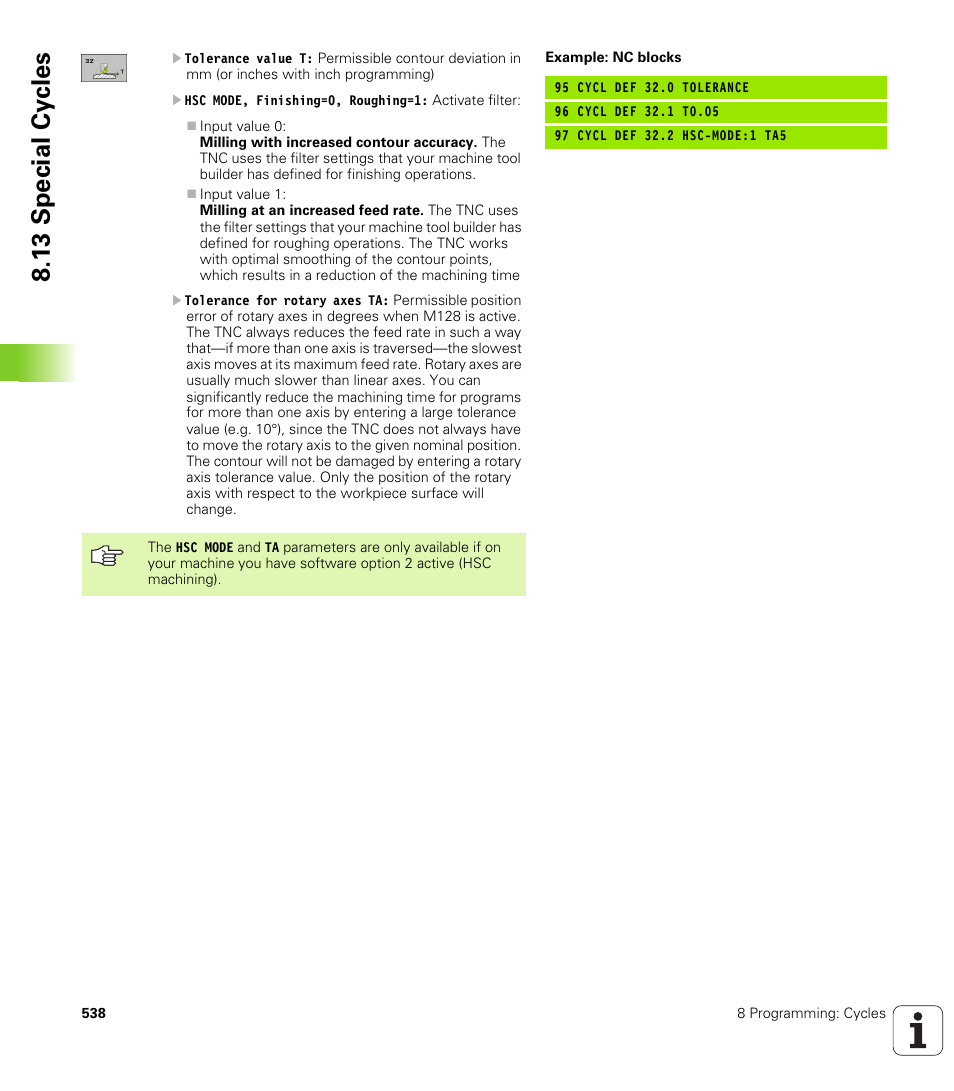 13 special cy cles | HEIDENHAIN iTNC 530 (340 49x-04) User Manual | Page 538 / 789