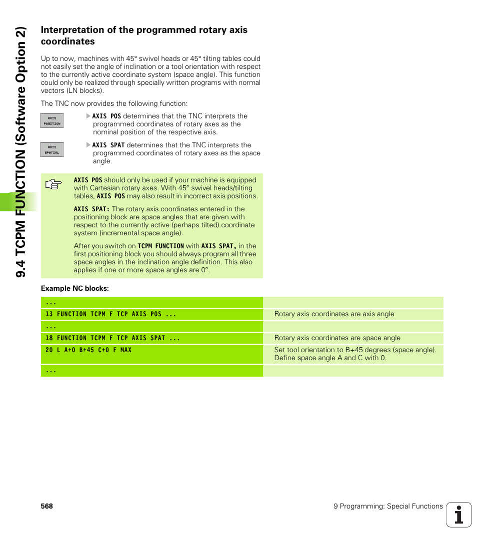 4 tcpm function (sof tw ar e o ption 2 ) | HEIDENHAIN iTNC 530 (340 49x-04) User Manual | Page 568 / 789