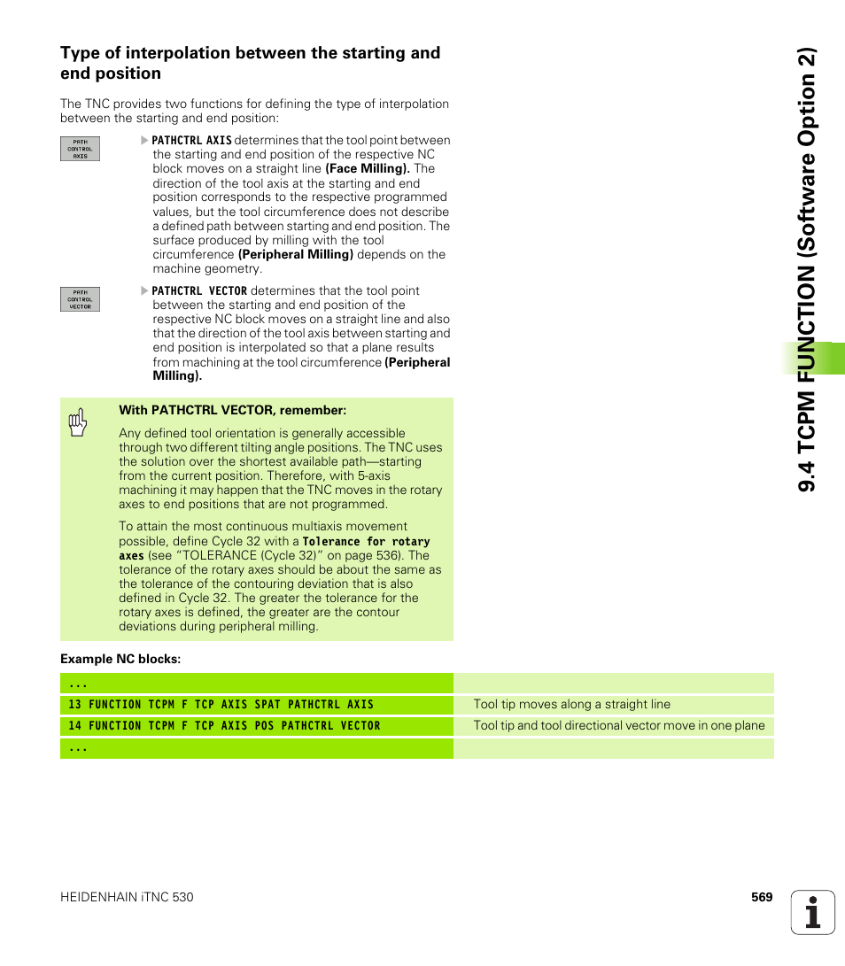 4 tcpm function (sof tw ar e o ption 2 ) | HEIDENHAIN iTNC 530 (340 49x-04) User Manual | Page 569 / 789