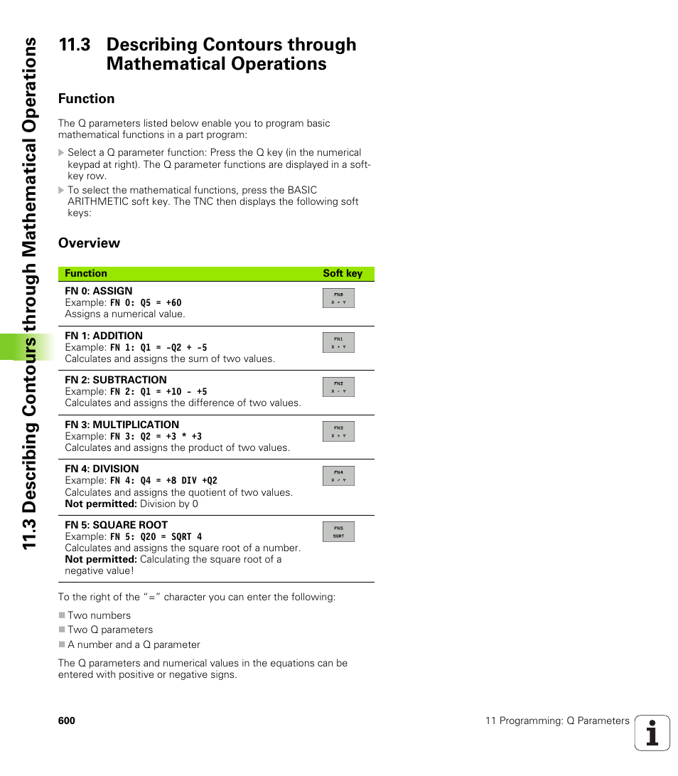 Function, Overview | HEIDENHAIN iTNC 530 (340 49x-04) User Manual | Page 600 / 789