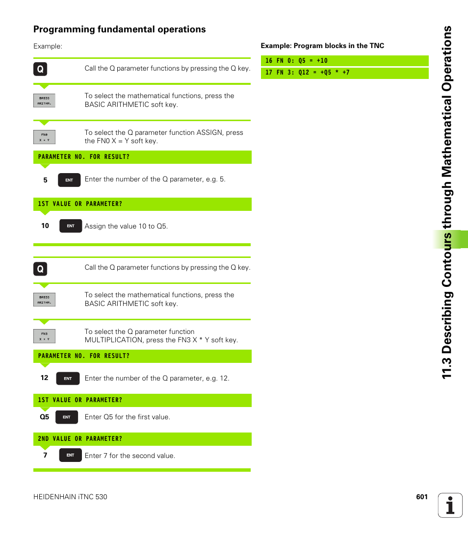 Programming fundamental operations | HEIDENHAIN iTNC 530 (340 49x-04) User Manual | Page 601 / 789