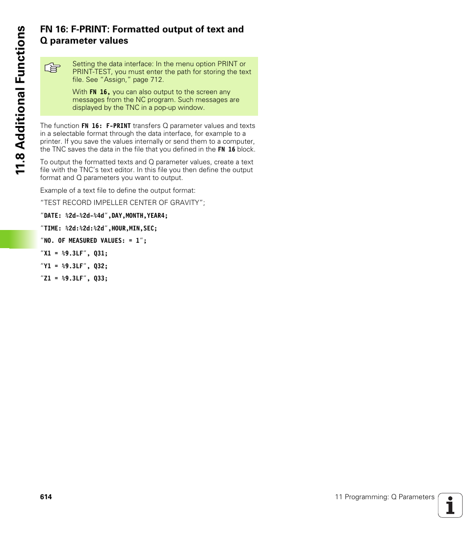 8 a d ditional f unctions | HEIDENHAIN iTNC 530 (340 49x-04) User Manual | Page 614 / 789