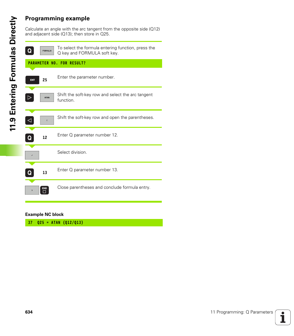 Programming example, 9 ent er ing f o rm ulas dir e ctly | HEIDENHAIN iTNC 530 (340 49x-04) User Manual | Page 634 / 789