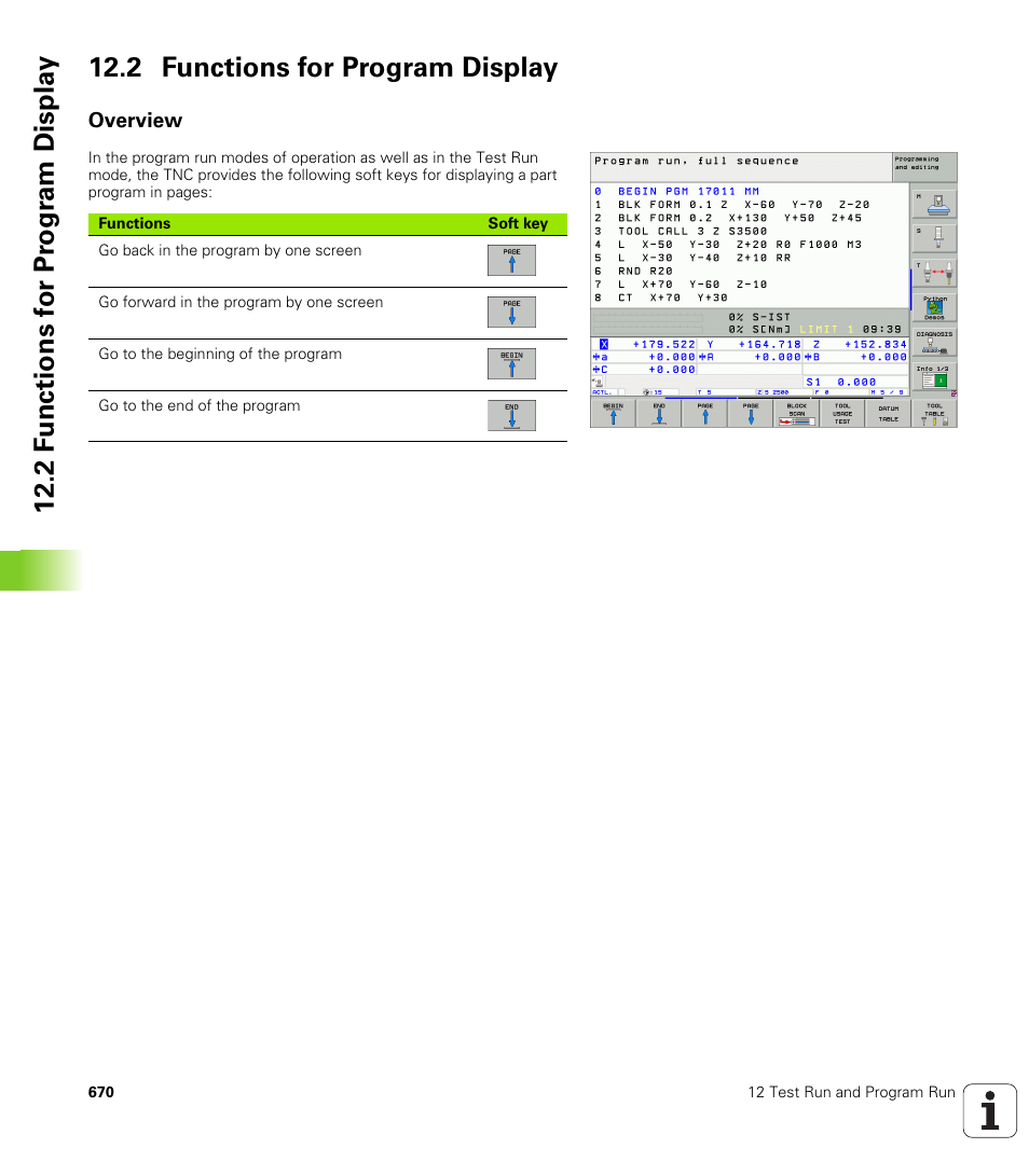 2 functions for program display, Overview | HEIDENHAIN iTNC 530 (340 49x-04) User Manual | Page 670 / 789