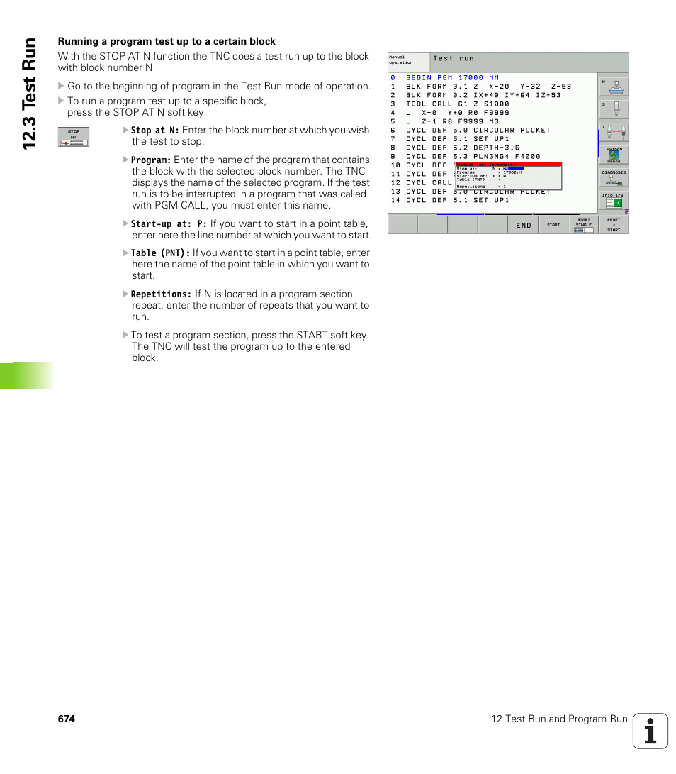 3 t e st run | HEIDENHAIN iTNC 530 (340 49x-04) User Manual | Page 674 / 789