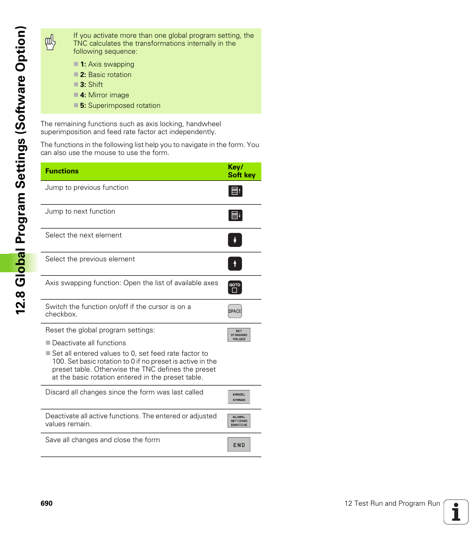 8 global pr ogr a m set tings (sof tw ar e option) | HEIDENHAIN iTNC 530 (340 49x-04) User Manual | Page 690 / 789