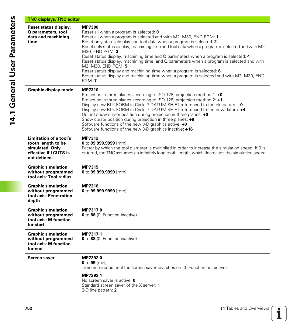 1 gener a l user p a ra met e rs | HEIDENHAIN iTNC 530 (340 49x-04) User Manual | Page 752 / 789