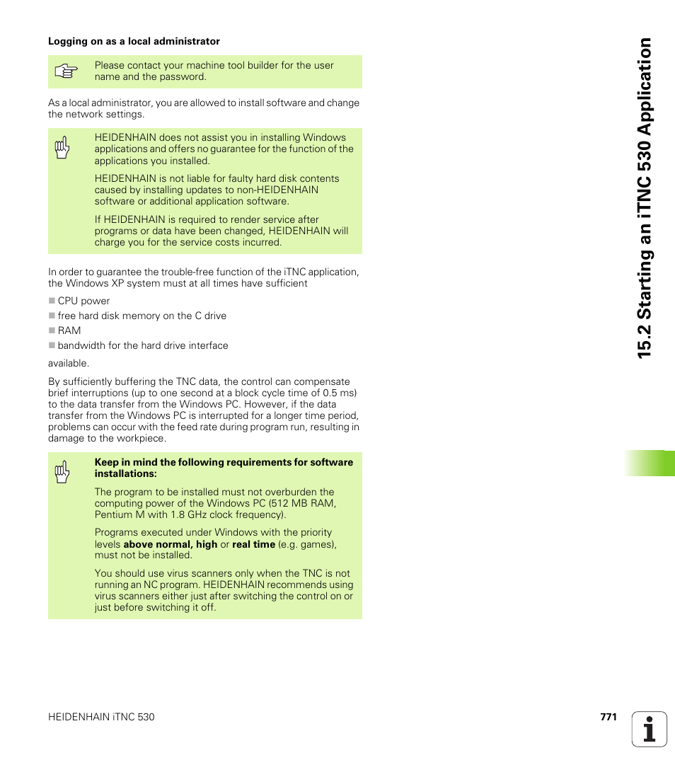 2 star ting an itnc 530 application | HEIDENHAIN iTNC 530 (340 49x-04) User Manual | Page 771 / 789