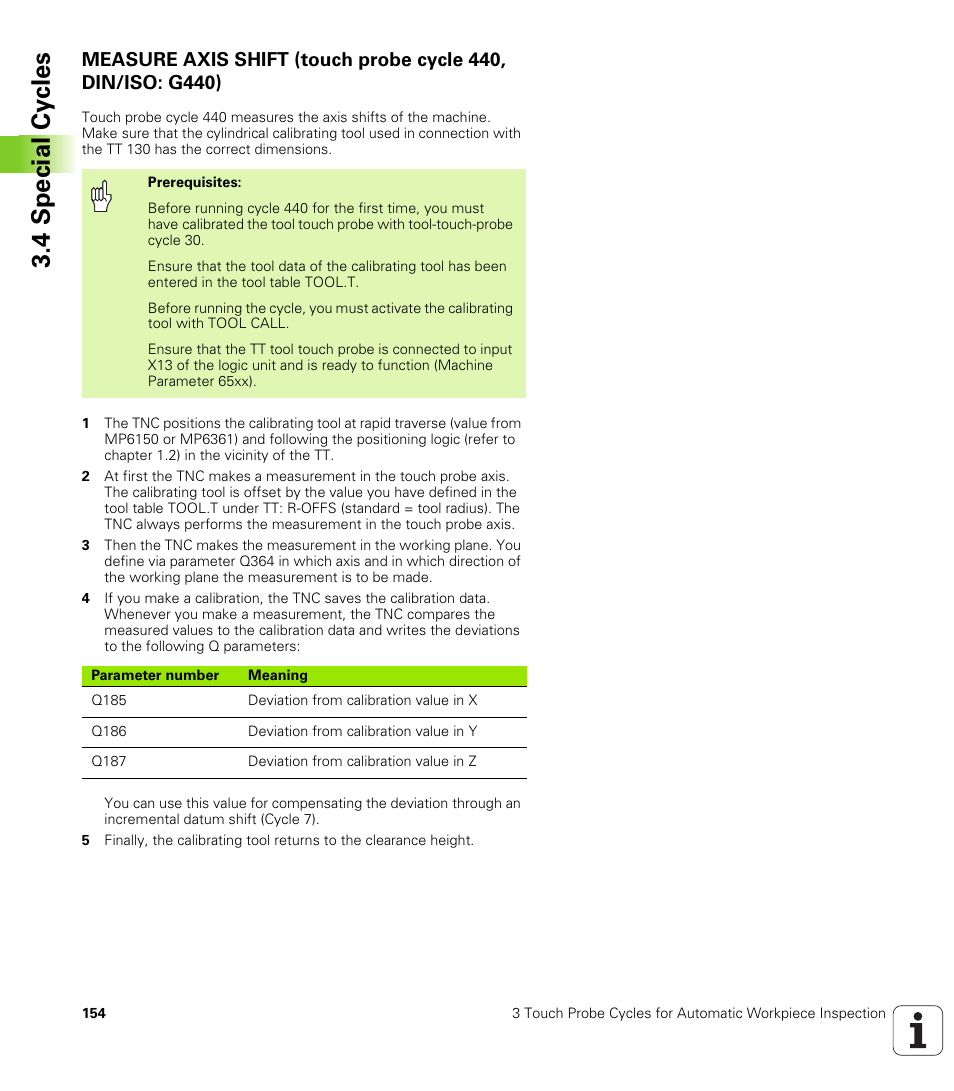 4 special cy cles | HEIDENHAIN iTNC 530 (340 49x-04) Touch Probe Cycles User Manual | Page 154 / 191