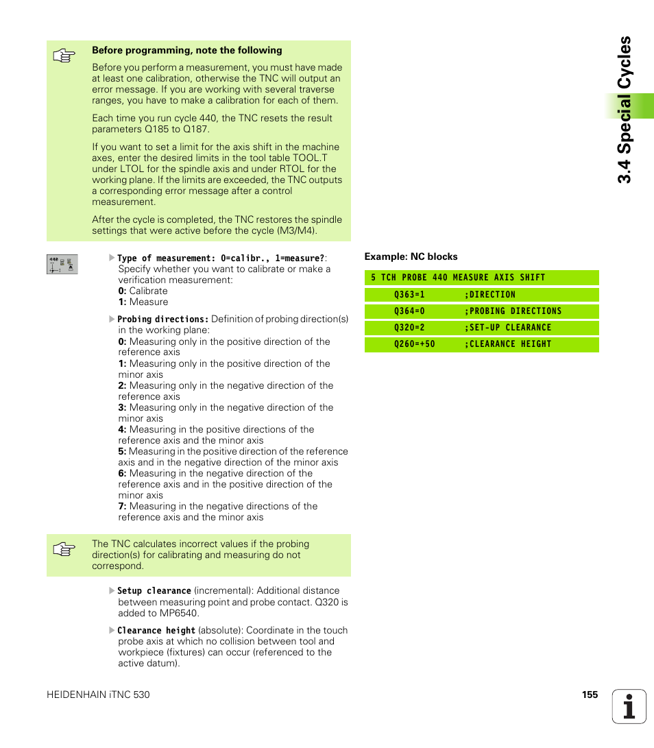 4 special cy cles | HEIDENHAIN iTNC 530 (340 49x-04) Touch Probe Cycles User Manual | Page 155 / 191