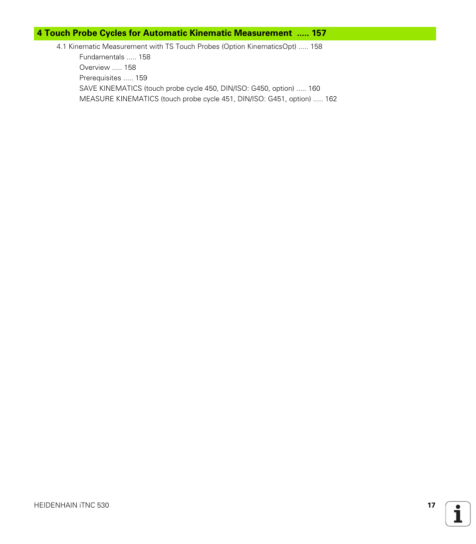 HEIDENHAIN iTNC 530 (340 49x-04) Touch Probe Cycles User Manual | Page 17 / 191
